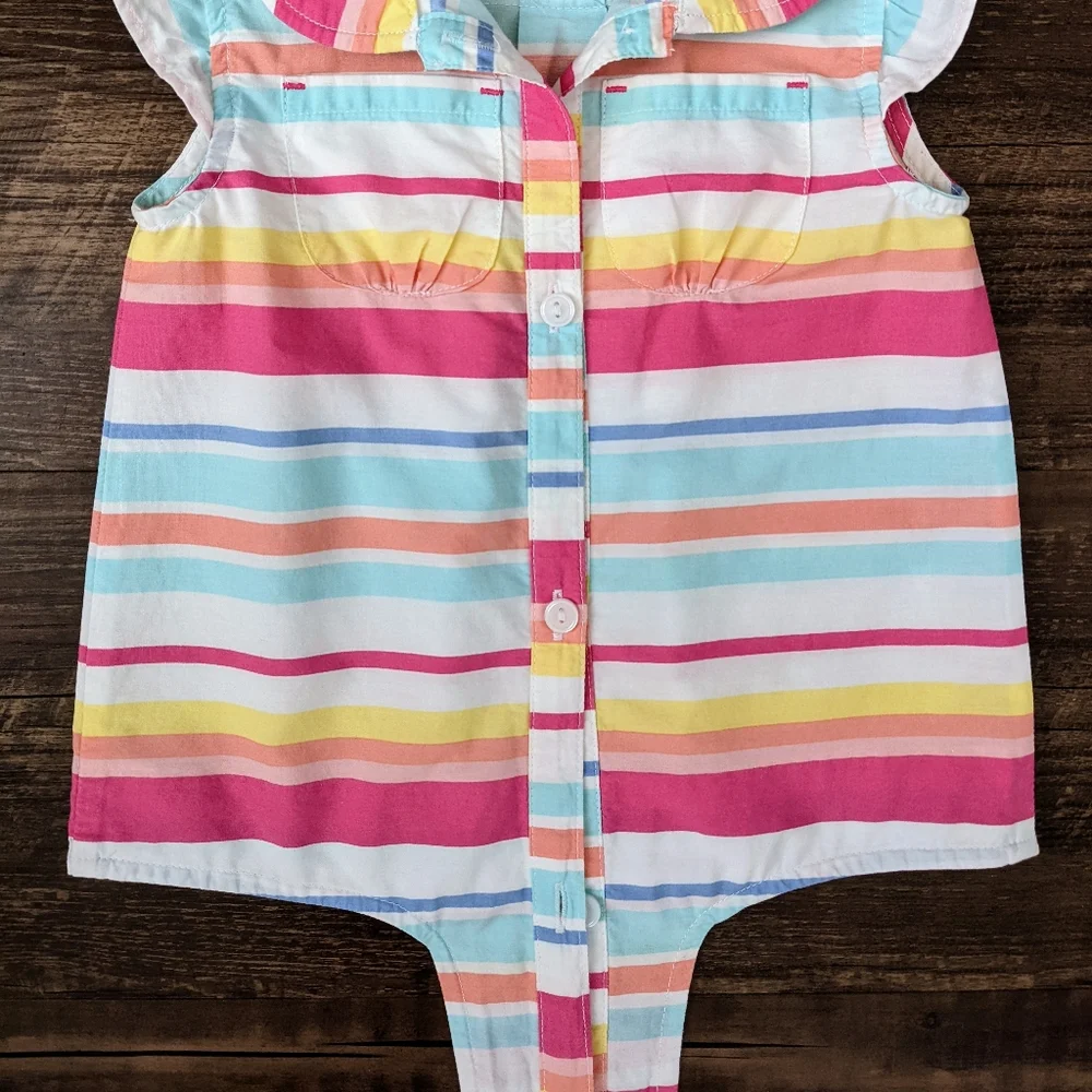 Gymboree Rainbow Stripe Tie Front Top